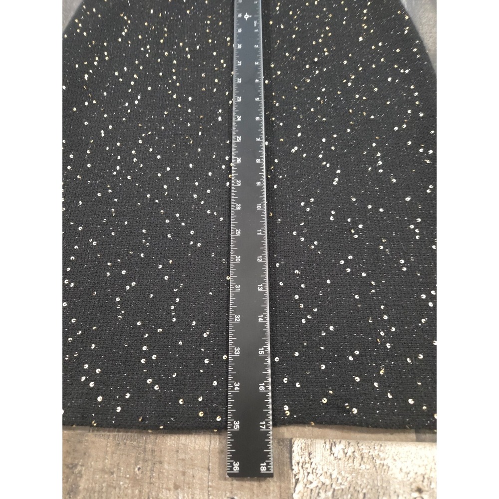 St John Couture Black Sequin Santana Knit Hand Beaded Dress Size 2 Made in USA - Picture 14 of 16